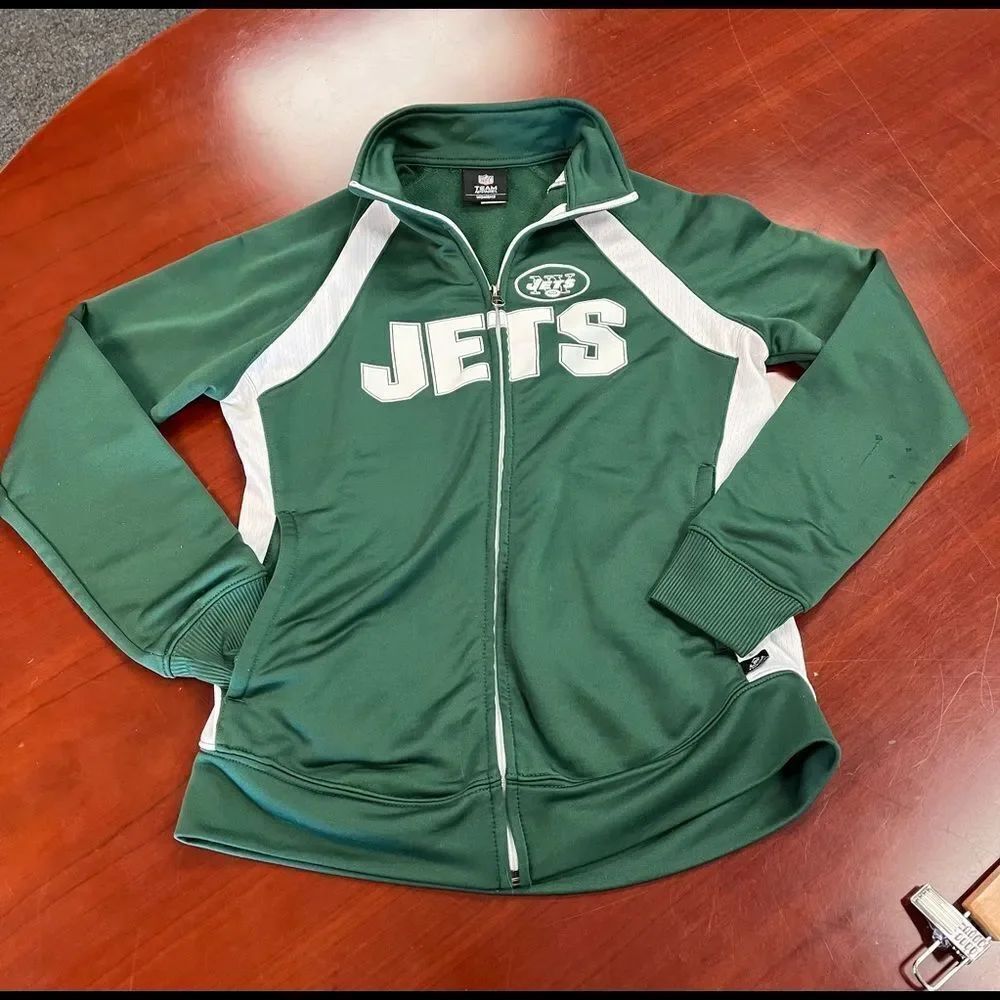 New York Jets Ladies Zip Up Jacket sz S (flaw)